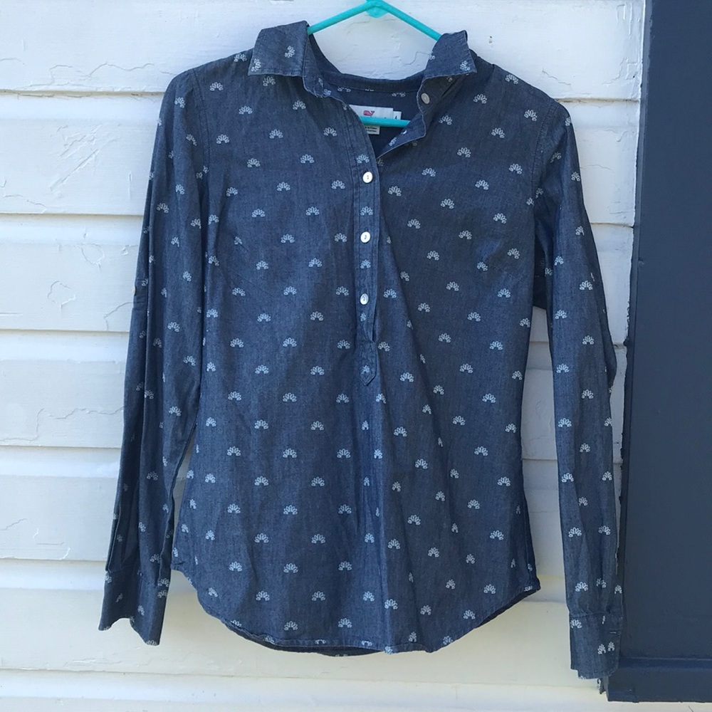 Vineyard vines popover button up size 4